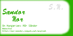 sandor mor business card
